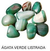 Material natural utilizado em Ágata Verde Listrada
