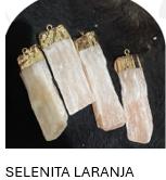 Material natural utilizado em Ágata Fogo Listrada  - Quartzo Hematóide  - Selenita Laranja