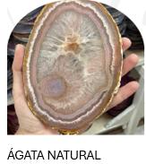 Material natural utilizado em Ágata Natural  - Ônix Paquistanês - Jaspe Marrom